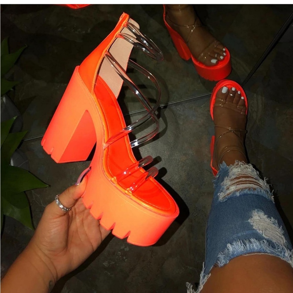 Women's Chunky Heels Zippered
